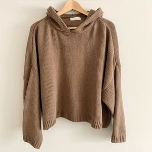 Oak + Fort Crop Hooded Top